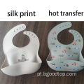 Babadores à prova d'água de silicone bebê